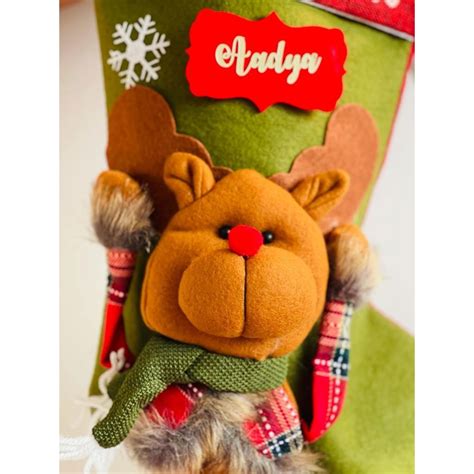 Merry Christmas Reindeer Stockings, Large - Little Surprise Box