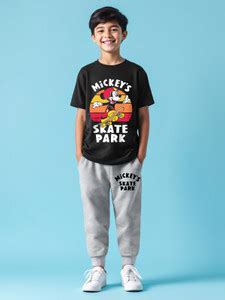 DISNEY BY MISS & CHIEF Boys Mickey Casual T-shirt Track Pants Price in ...