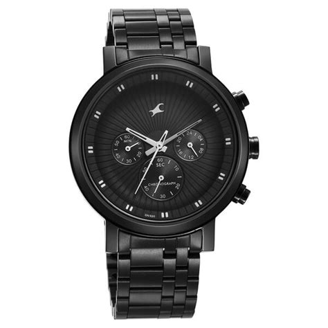 Buy Online Fastrack Kronos Multifunction Black Dial Stainless Steel ...