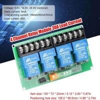 4 Channel Relay Module 30A With Optocoupler Isolation 24V Supports High ...
