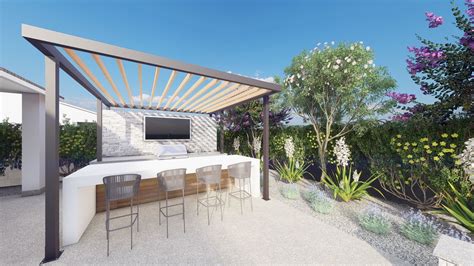 Outdoor Kitchen And Bar With Pool at Tawana Tibbs blog