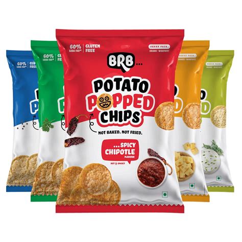 BRB Potato Popped Chips | Not Baked, Not Fried | Crunchiest & Tastiest ...