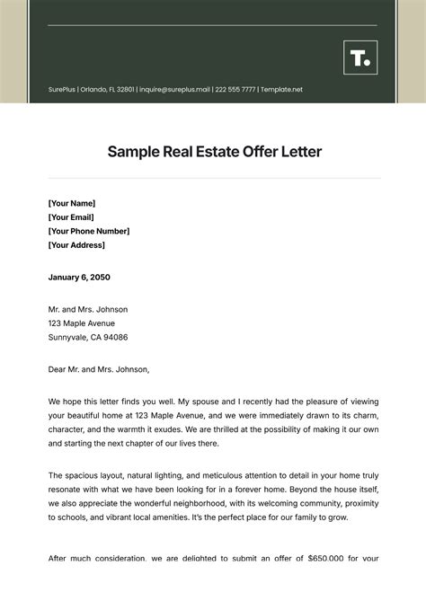 Home Offer Letter Template - Ablebionics