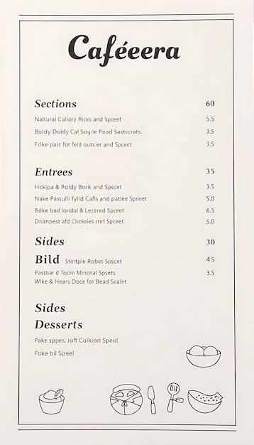 Cafeteria Menu 的图像结果