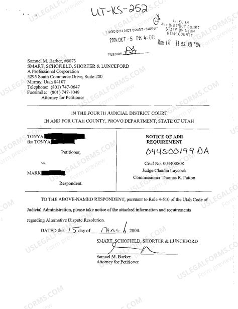 Utah Notice of ADR Requirement | US Legal Forms