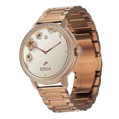 Titan Valerie 1.19" AMOLED Studded Stainless Steel Smart Watch for ...