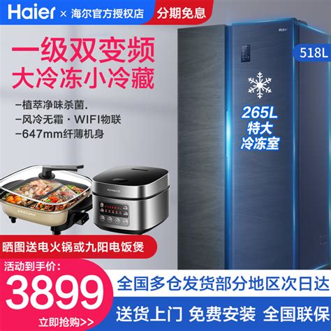 Haier/海尔 BCD-220STEA 220升 三门冷藏家用节能小冰箱 软冷_海尔官方旗舰店