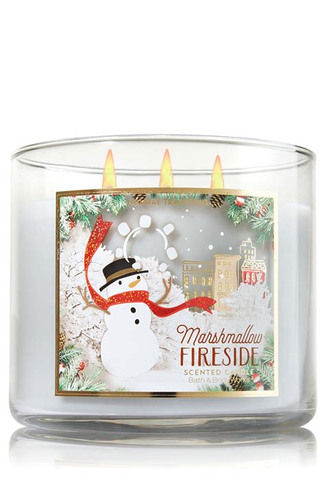 Marshmallow Fireside 3-Wick Candle - Home Fragrance 1037181 | Bath body ...