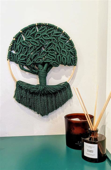 Macrame Tree of Life Tutorial On 8 Inch Hoop 的图像结果