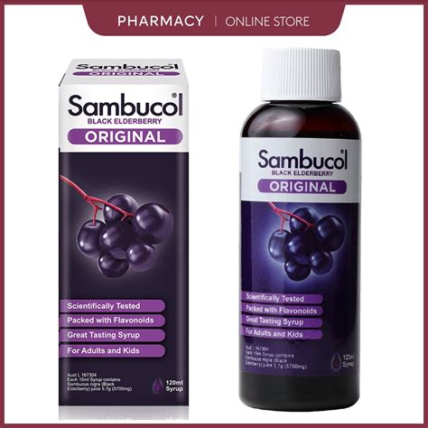 SAMBUCOL BLACK ELDERBERRY SYRUP (120ML) | Shopee Malaysia