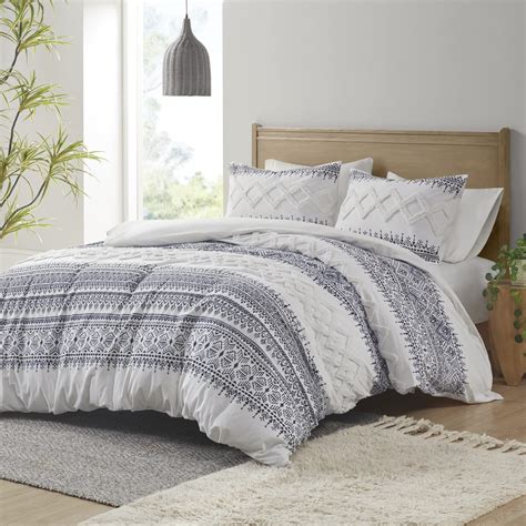 INK+IVY Luxurious Cotton-Bedding Set - Mid Century Trendy Geometric ...