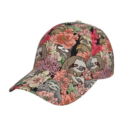 Floral-Blossom-Because-Sloths-Flower-Stuff-Unisex-Casquette-Sloth-Camouflage-Hats-Cap-Fashion ...