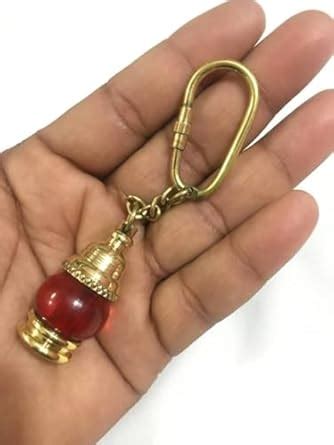 WAVE NAUTICAL® Brass Lantern Keychain Keyring Vintage Ship Nautical ...