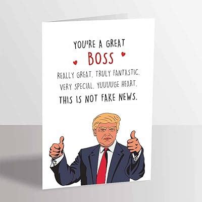 Ure Tenk Trump Inspired Card for Boss, Trump Fan Great Boss India | Ubuy