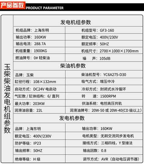 160kw玉柴柴油发电机组_玉柴柴油发电机组_玉柴柴油发电机组批发/采购@上海东明品牌生产厂家—24小时咨询热线：400-663-9500