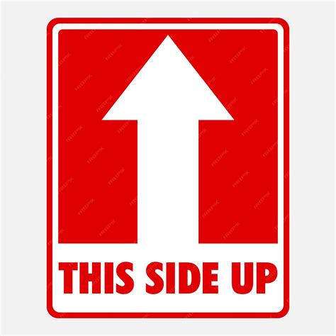 This side up vector | Premium Vector