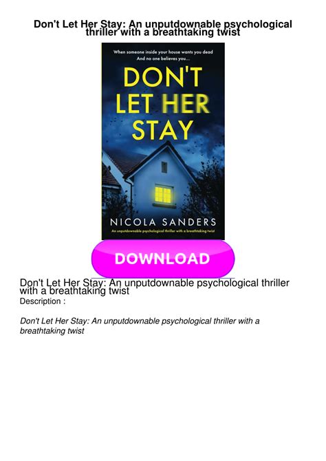 PPT - KINDLE Don't Let Her Stay: An unputdownable psychological ...