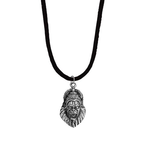 Buy M Men Style Religious Hindu Idol God Vishnu Narsimha Jewelry Silver ...