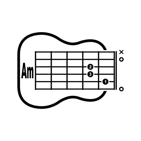 Premium Vector | Am guitar chord icon basic guitar chord vector ...