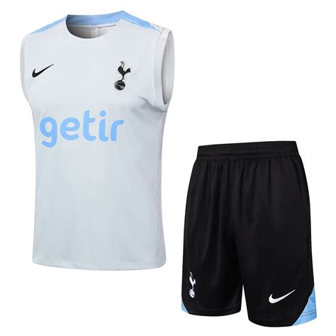 Tottenham 24/25 Sleeveless Training Set (White/Black) - SoccerArmor