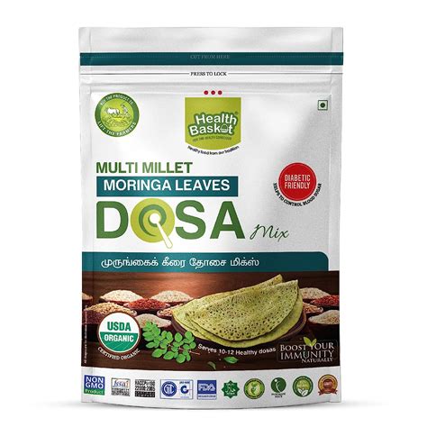 HEALTH BASKET Moringa Leaves DOSA Mix : Amazon.in: Grocery & Gourmet Foods
