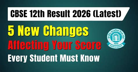 CBSE 12th Result 2026 (Latest): 5 New Changes Affecting Your Score ...