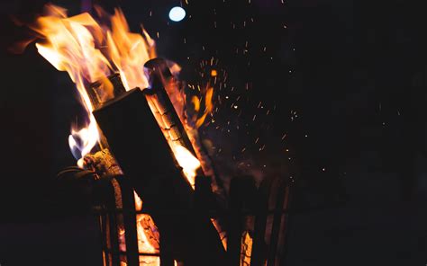 Download wallpaper 3840x2400 bonfire, fire, firewood, sparks, coal 4k ...