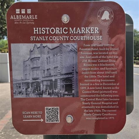 Stanly County Courthouse Historical Marker
