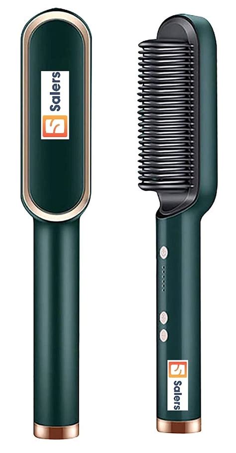 Salers Hair Straightener Comb/Electric Hair Straightener Brush With 5 ...