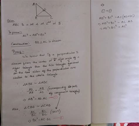 prove Pythagoras theorem simplest method not hard or long - Brainly.in