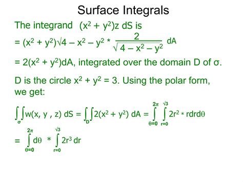 30 surface integrals | PPTX