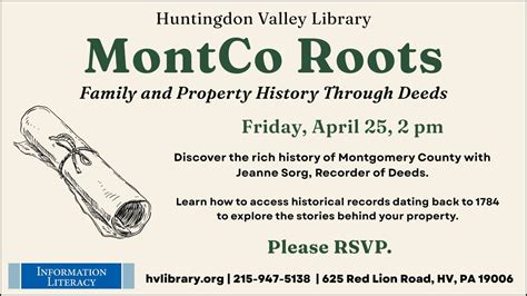 MontCo Roots: Family & Property History Through Deeds, 625 Red Lion Rd ...