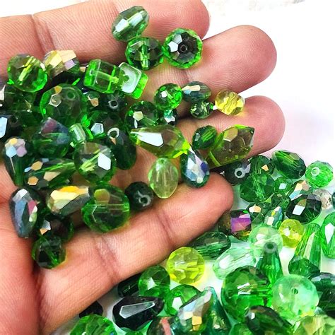 50Grams Pkg. Crystal Mix Shapes Glass beads for jewelry making Crystal ...