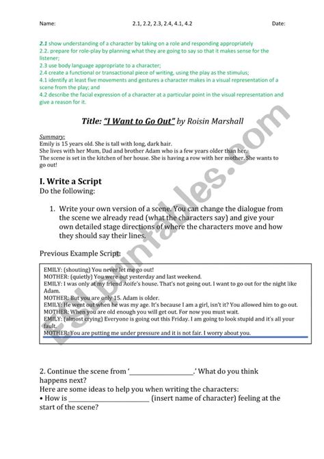 Go Out Worksheet 的图像结果