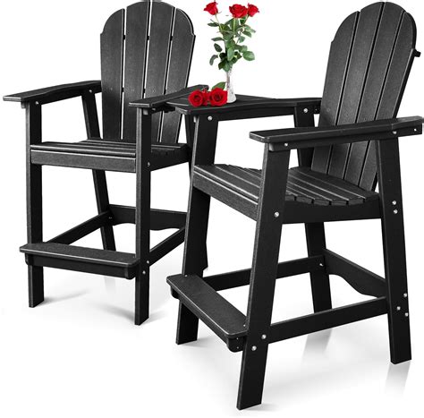 Amazon.com: FRUITEAM Tall-Adirondack-Chairs-Set of 2, Outdoor Modern ...
