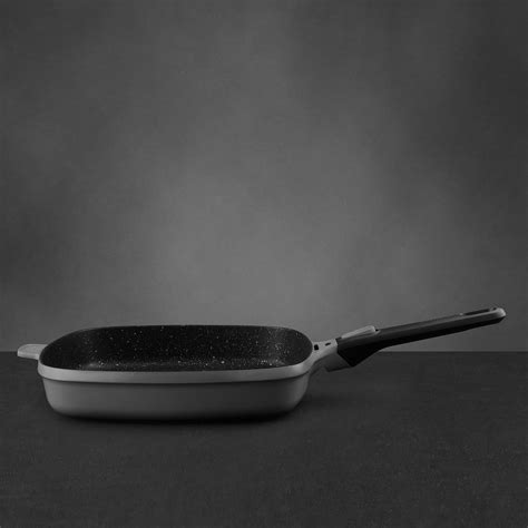 Buy Berghoff Gem Square Grill Pan With Detachable Handle 28 Cm Grey ...