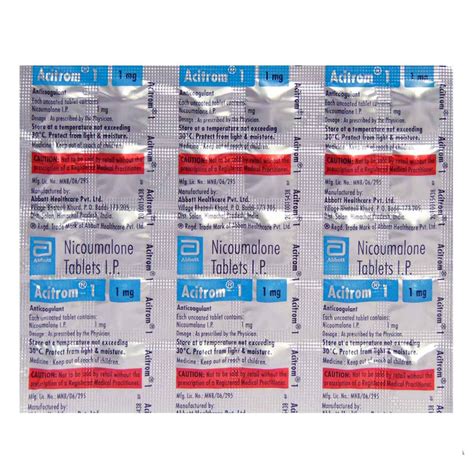 Acitrom 1 Tablet | Uses, Side Effects, Price | Apollo Pharmacy