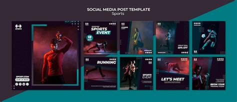 Social media post template for sport event | Free PSD