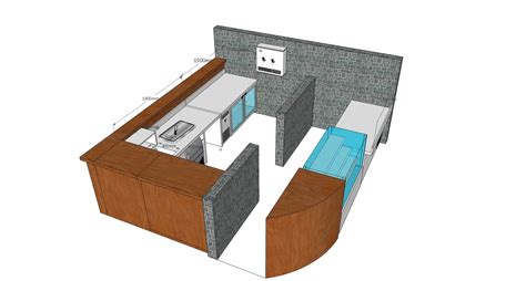 水吧操作台设计方案su+CAD|空间|展陈设计|Ashertan - 原创作品 - 站酷 (ZCOOL)