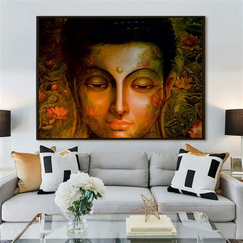 Serene Retreat: Lord Buddha Wall Art Paintings for Bedroom Decor ...
