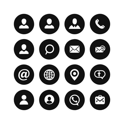 Contact icon set collection vector illustration | Premium AI-generated ...