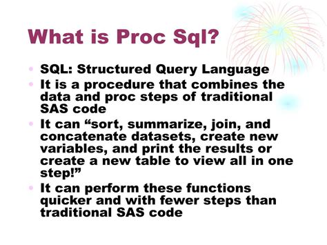 Proc SQL 的图像结果
