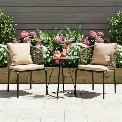 3-Piece Outdoor Rope Conversation Set (Beige & Cream) – Devoko