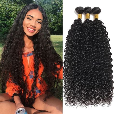 Amazon.com : Gemmrnny Deep Water Wave Bundles Human Hair, Premium 14 16 ...