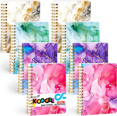 Amazon.com : HIBOX 8PCS Mini Spiral Notebooks, A6 Pocket Notebooks ...
