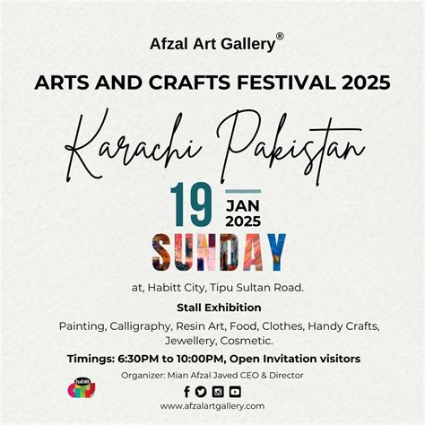 Arts and Crafts Festival 2025, Habitt City, Karachi, 19 January 2025 ...