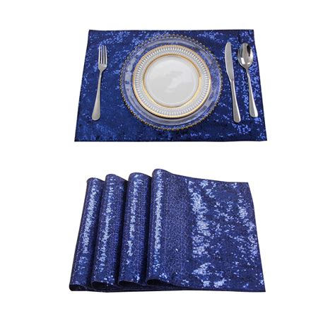 Buy Party Delight Sequin Placemats for Baby Shower Dining Room Table ...