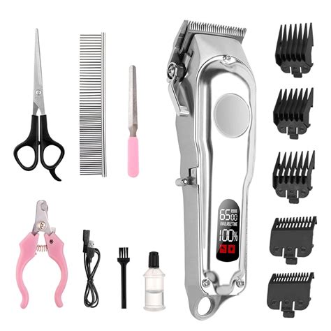 Dog Shaver Clippers Low Noise Rechargeable Cordless Electric Quiet Hair ...