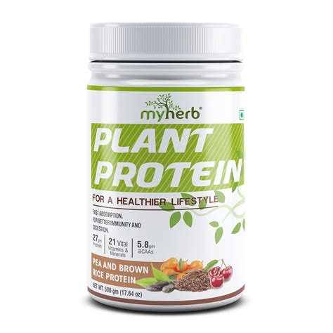 MYHERB Plant Protein Powder | Pea And Brown Rice Protein Powder | Vegan ...