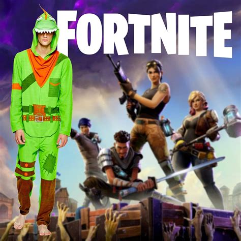Buy Epic Games Fortnite Mens Rex Onesie Costume Pajama, Adult Men Size ...